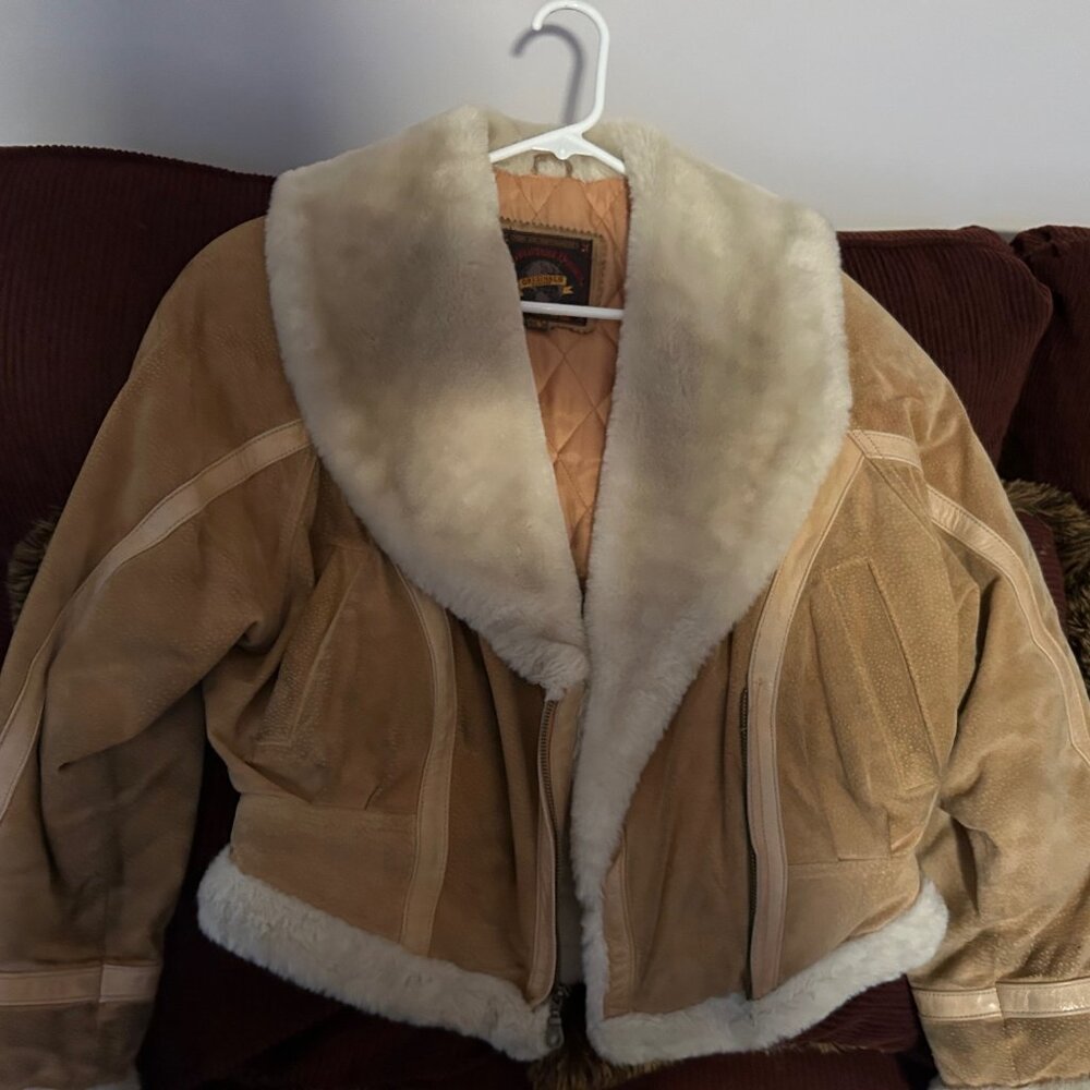 Light tan suede Adventure Bound size S coat